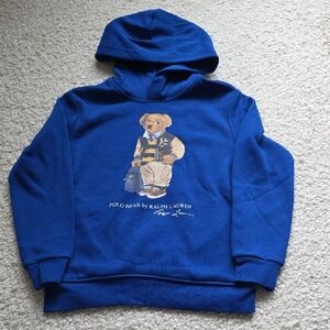 Ralph Lauren Kids Royal Blue Hoodie with Polo Bear